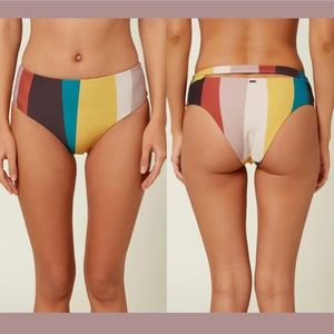 NEW O'Neill [ Medium ] Sapa Stripe High Rise‎ Bikini Bottom